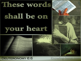 Deuteronomy 6:6 Keep These Words On Your Heart (black)